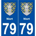 79 Niort blason autocollant plaque stickers ville