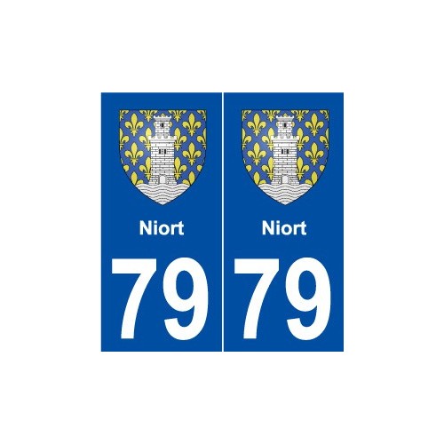 79 Niort blason autocollant plaque stickers ville