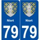 79 Niort blason autocollant plaque stickers ville