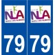 79 Nueil-les-Aubiers logo autocollant plaque stickers ville