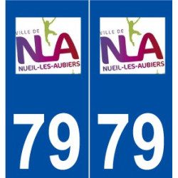 79 Nueil-les-Aubiers logo autocollant plaque stickers ville