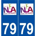79 Nueil-les-Aubiers logo autocollant plaque stickers ville