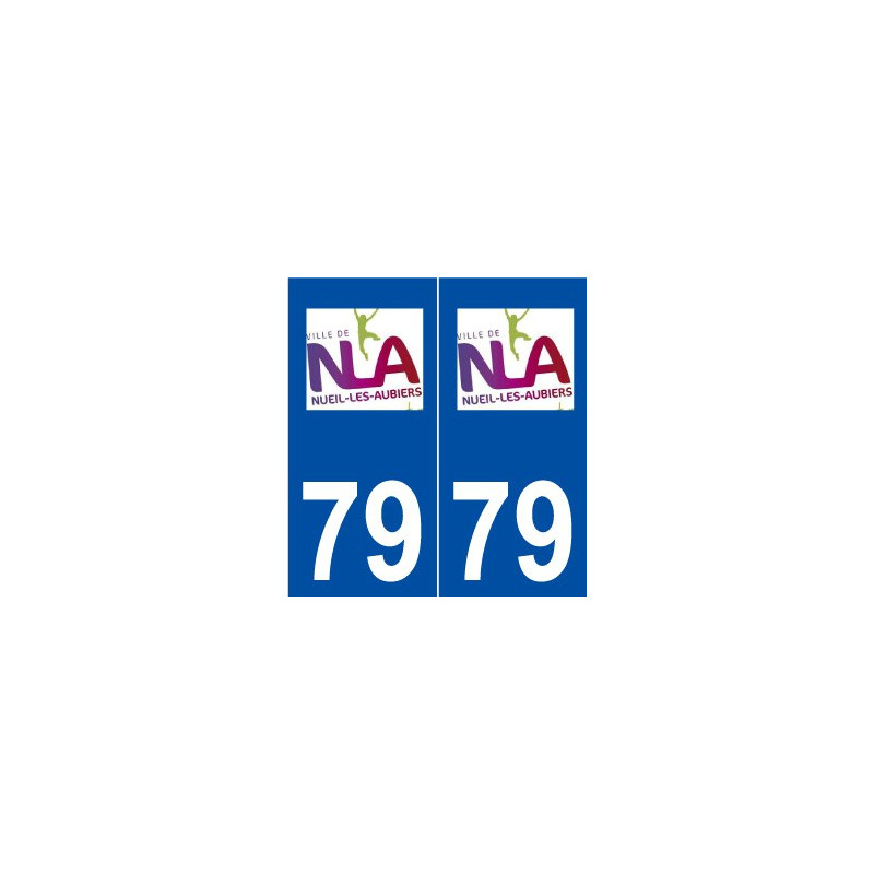 79 Nueil-les-Aubiers logo autocollant plaque stickers ville