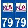 79 Nueil-les-Aubiers logo autocollant plaque stickers ville