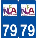 79 Nueil-les-Aubiers logo autocollant plaque stickers ville