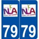 79 Nueil-les-Aubiers logo autocollant plaque stickers ville