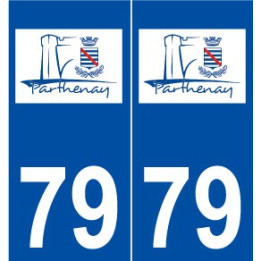 79 Parthenay logo autocollant plaque stickers ville
