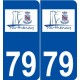 79 Parthenay logo autocollant plaque stickers ville