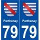 79 Parthenay blason autocollant plaque stickers ville