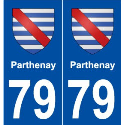 79 Parthenay blason autocollant plaque stickers ville