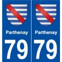 79 Parthenay blason autocollant plaque stickers ville