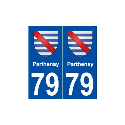 79 Parthenay blason autocollant plaque stickers ville