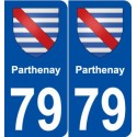 79 Parthenay blason autocollant plaque stickers ville