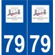 79 Saint-Maixent-l'École logo autocollant plaque stickers ville