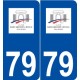 79 Saint-Maixent-l'École logo autocollant plaque stickers ville