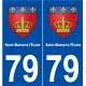 79 Saint-Maixent-l'École blason autocollant plaque stickers ville