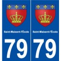 79 Saint-Maixent-l'École blason autocollant plaque stickers ville