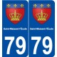 79 Saint-Maixent-l'École blason autocollant plaque stickers ville