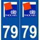 79 Thouars logo autocollant plaque stickers ville