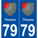 79 Thouars blason autocollant plaque stickers ville