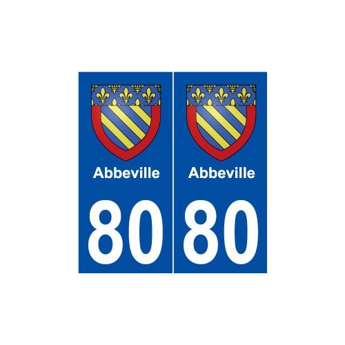 80 Abbeville blason autocollant plaque stickers ville
