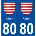 80 Albert blason autocollant plaque stickers ville