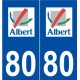 80 Albert logo autocollant plaque stickers ville