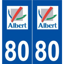 80 Albert logo autocollant plaque stickers ville