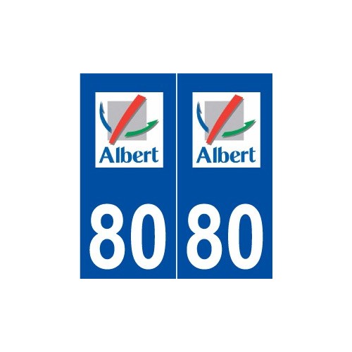 80 Albert logo autocollant plaque stickers ville