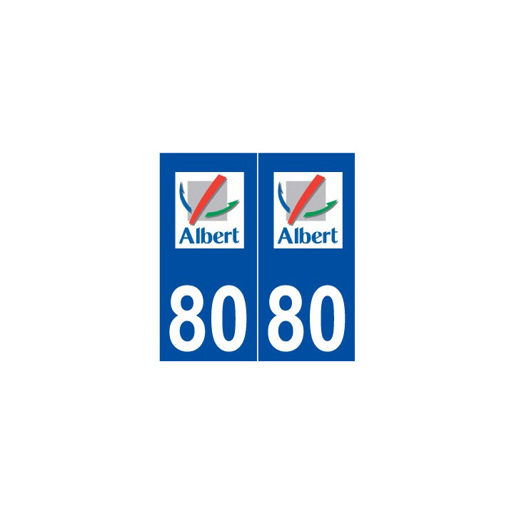 80 Albert logo autocollant plaque stickers ville