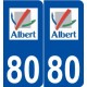 80 Albert logo autocollant plaque stickers ville