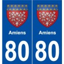80 Amiens blason autocollant plaque stickers ville
