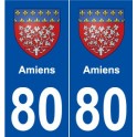 80 Amiens blason autocollant plaque stickers ville