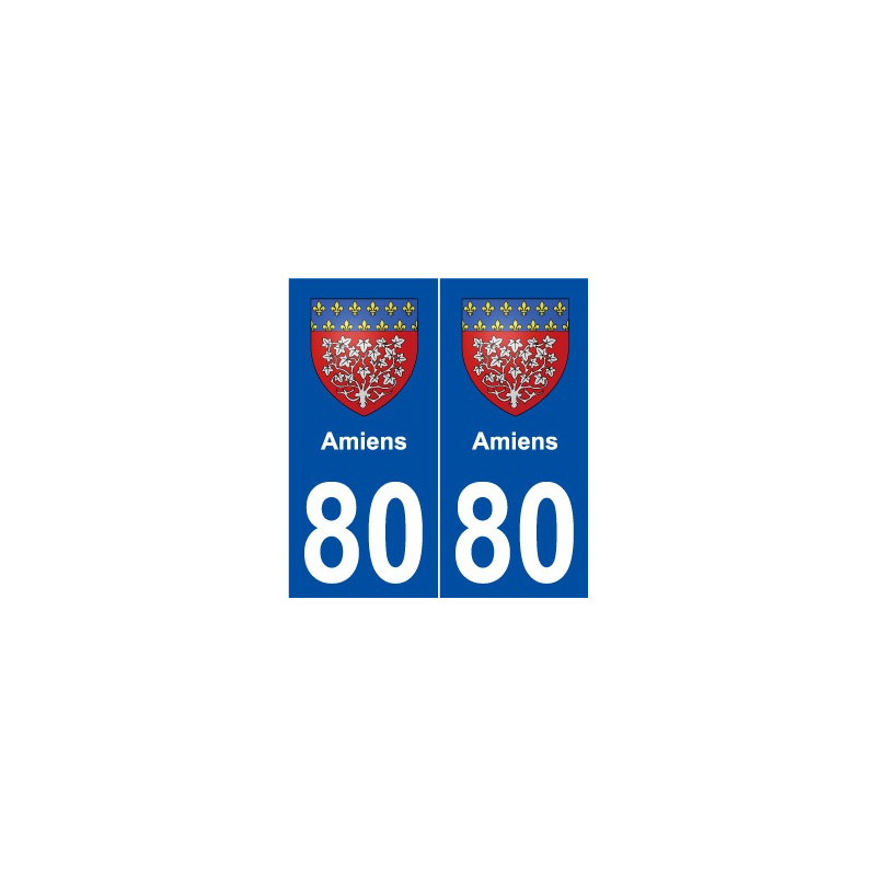80 Amiens blason autocollant plaque stickers ville