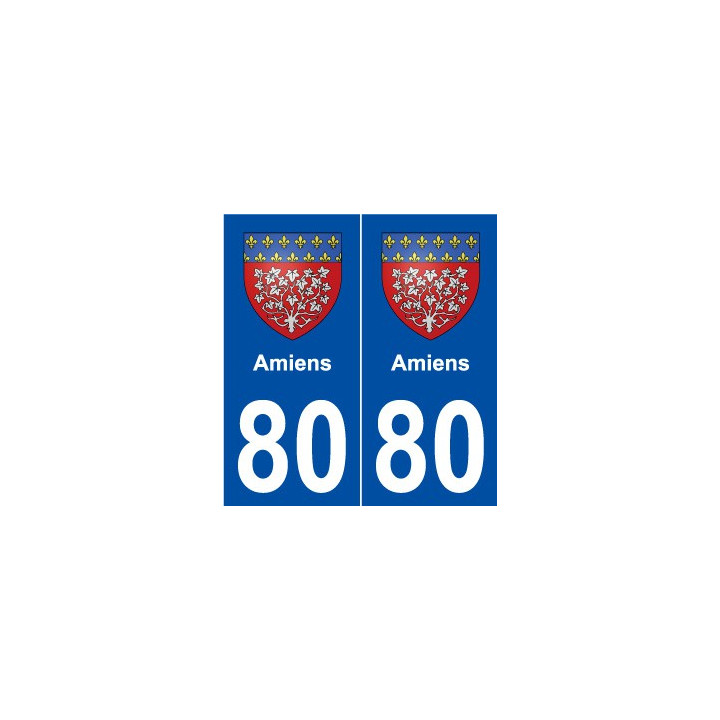 80 Amiens blason autocollant plaque stickers ville