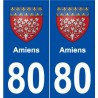 80 Amiens blason autocollant plaque stickers ville