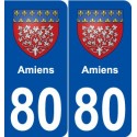 80 Amiens blason autocollant plaque stickers ville