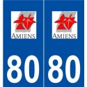 80 Amiens logo autocollant plaque stickers ville