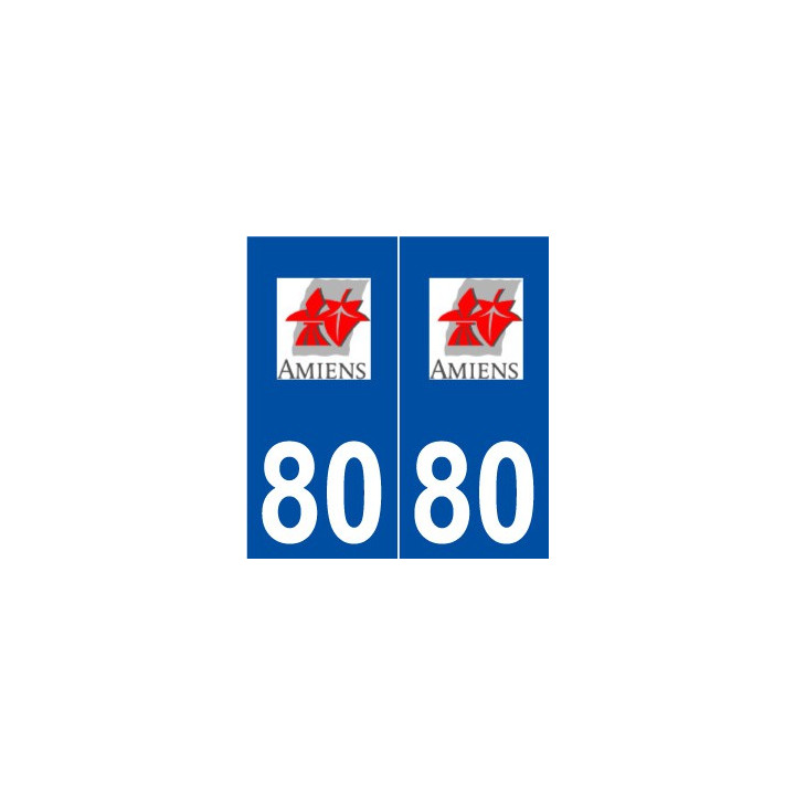 80 Amiens logo autocollant plaque stickers ville