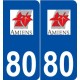 80 Amiens logo autocollant plaque stickers ville