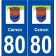 80 Camon logo autocollant plaque stickers ville