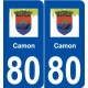 80 Camon logo autocollant plaque stickers ville