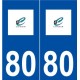 80 Corbie logo autocollant plaque stickers ville