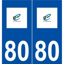 80 Corbie logo autocollant plaque stickers ville