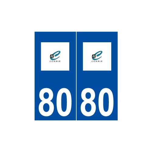 80 Corbie logo autocollant plaque stickers ville