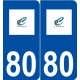 80 Corbie logo autocollant plaque stickers ville