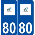 80 Corbie logo autocollant plaque stickers ville
