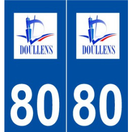 80 Doullens logo autocollant plaque stickers ville