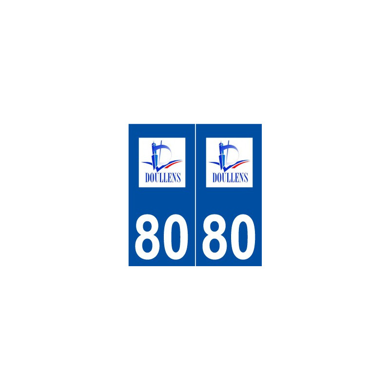 80 Doullens logo autocollant plaque stickers ville