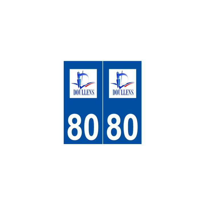 80 Doullens logo autocollant plaque stickers ville